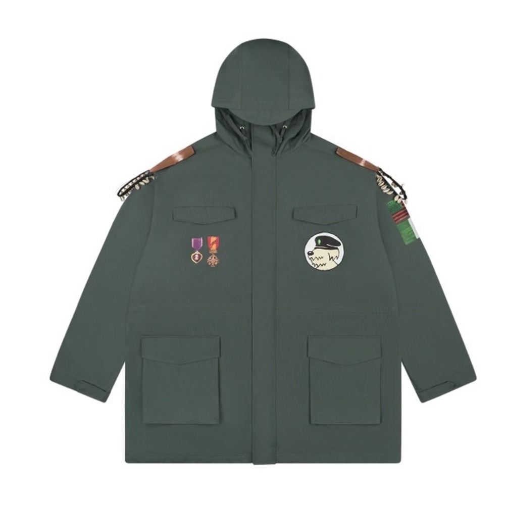 Denim Tears Cowrie Parka Military Jacket Army Green Size Medium New With‎ Tags